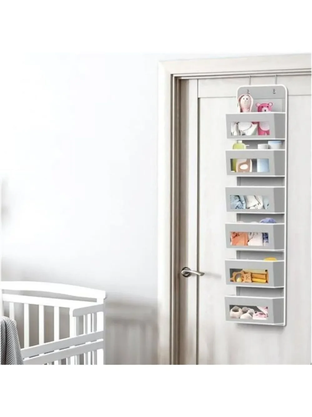 Over Door Hanging Organizer 6 Pocket Storage Clear Window Closet Holder
